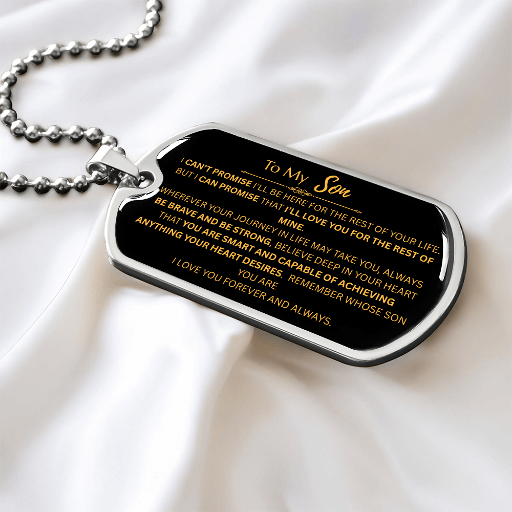 To My Son Dog Tag - Luxury Necklace -FG0015