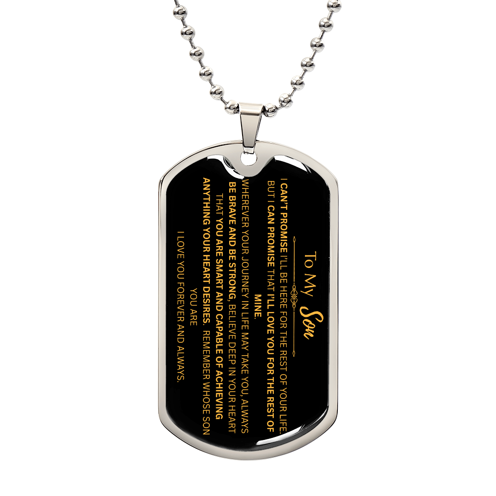 To My Son Dog Tag - Luxury Necklace -FG0015
