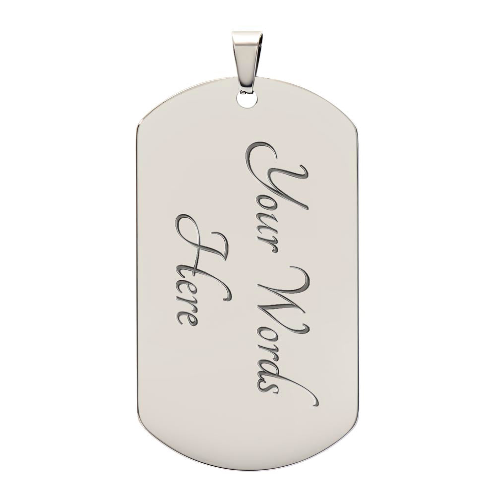 To My Son Dog Tag - Luxury Necklace -FG0015