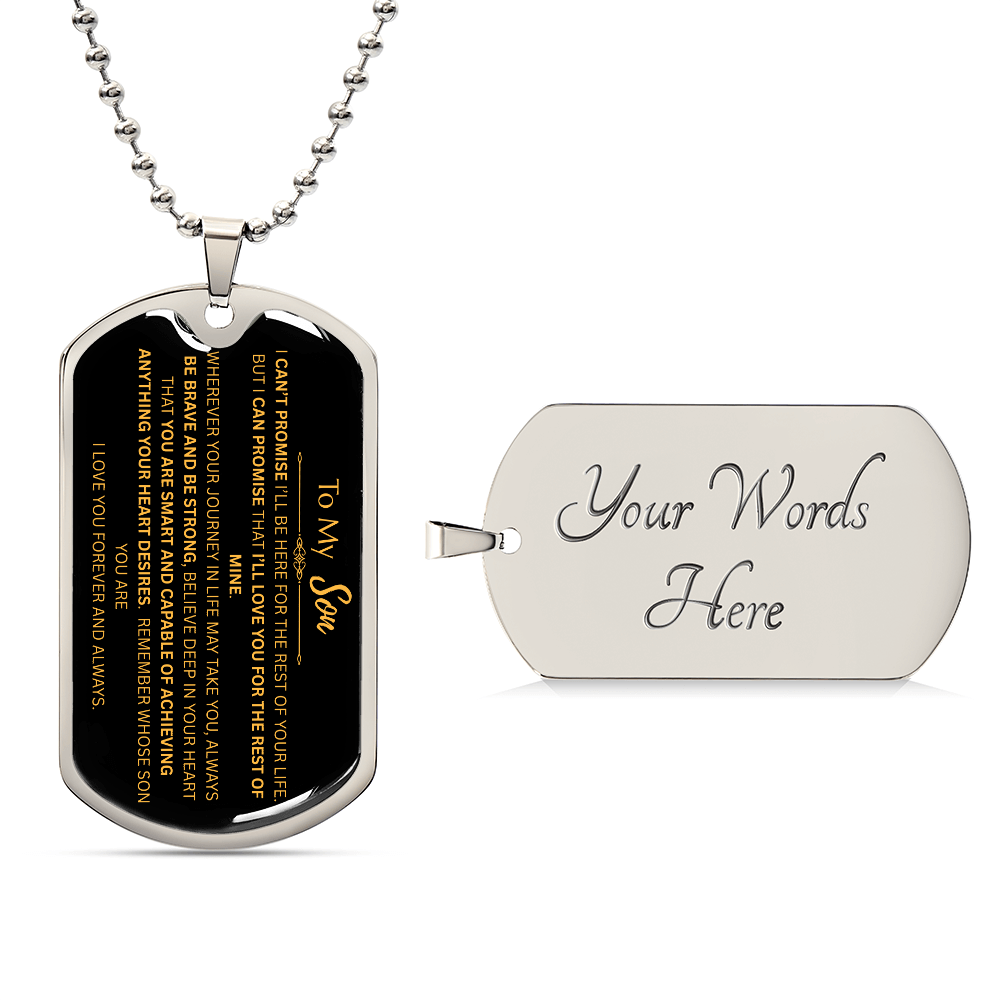 To My Son Dog Tag - Luxury Necklace -FG0015