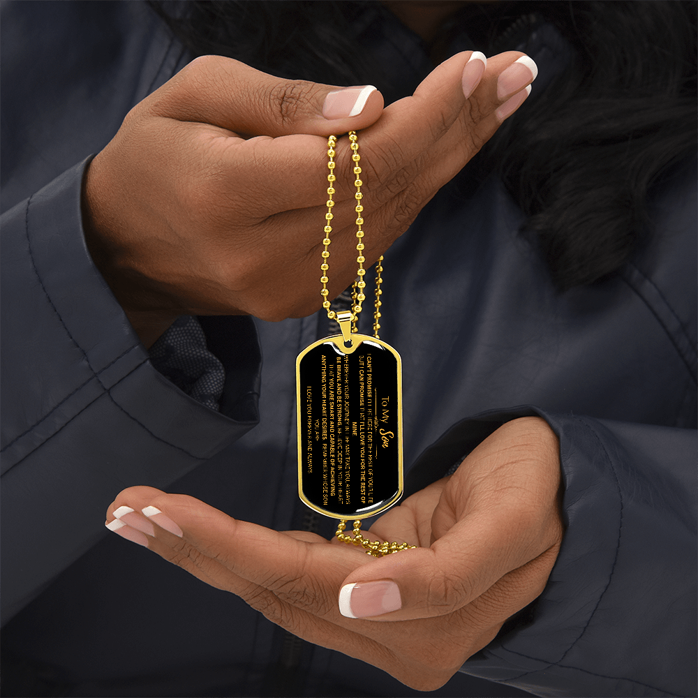 To My Son Dog Tag - Luxury Necklace -FG0015
