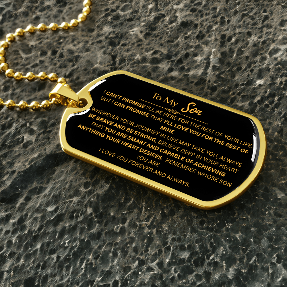To My Son Dog Tag - Luxury Necklace -FG0015