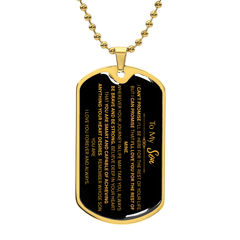 To My Son Dog Tag - Luxury Necklace -FG0015