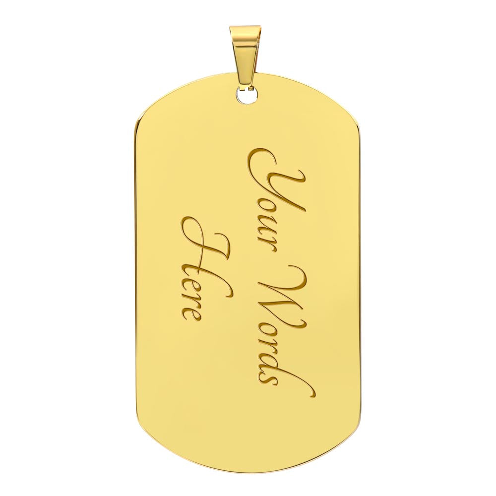 To My Son Dog Tag - Luxury Necklace -FG0015