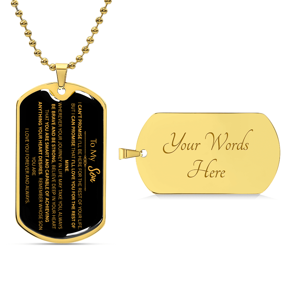 To My Son Dog Tag - Luxury Necklace -FG0015
