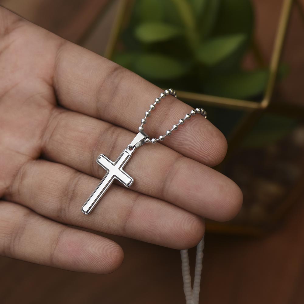 To My Grandson - Stainless Cross Necklace -FG003