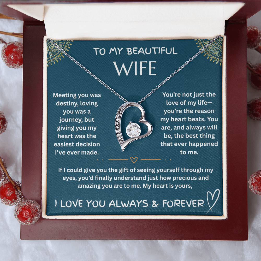 To My Beautiful Wife - I Love You Forever Necklace - FG003