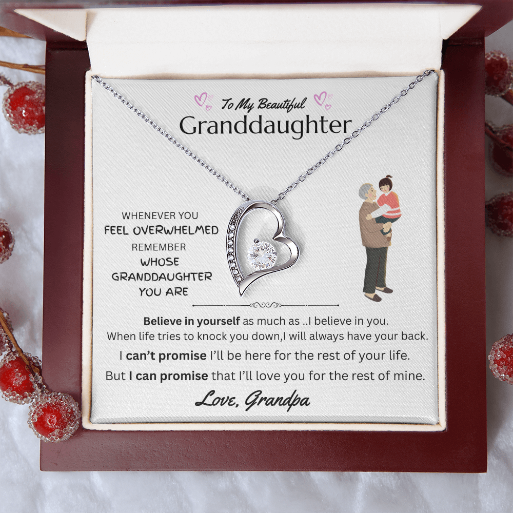 To My Beautiful Granddaughter - Forever Love Necklace - FG0049