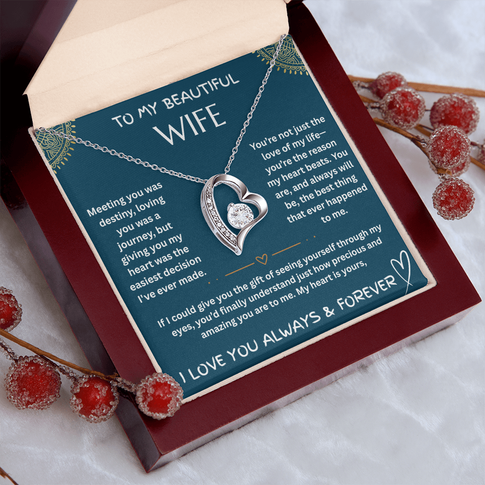 To My Beautiful Wife - I Love You Forever Necklace - FG003
