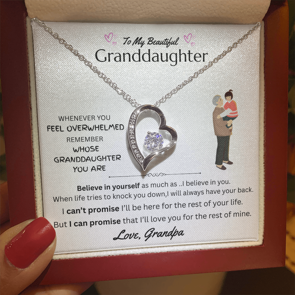 To My Beautiful Granddaughter - Forever Love Necklace - FG0049
