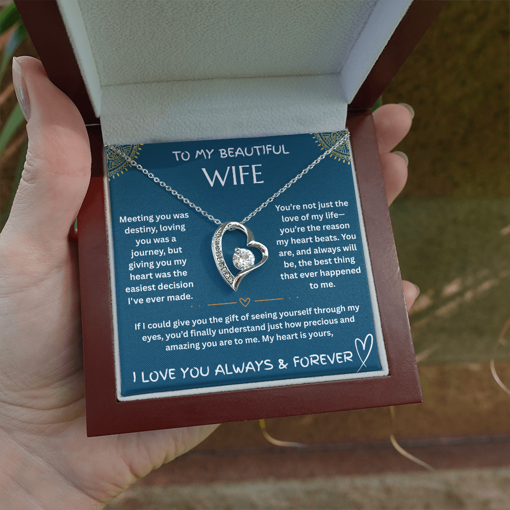 To My Beautiful Wife - I Love You Forever Necklace - FG003