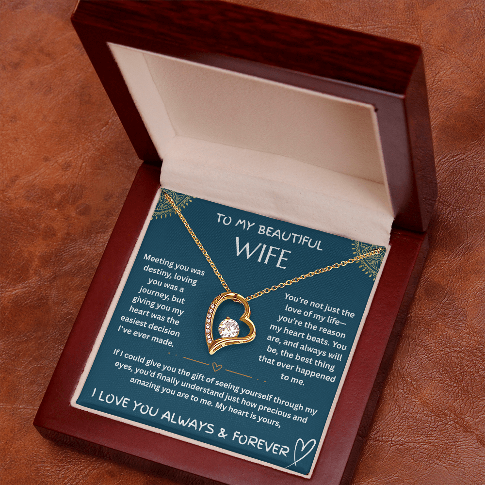 To My Beautiful Wife - I Love You Forever Necklace - FG003