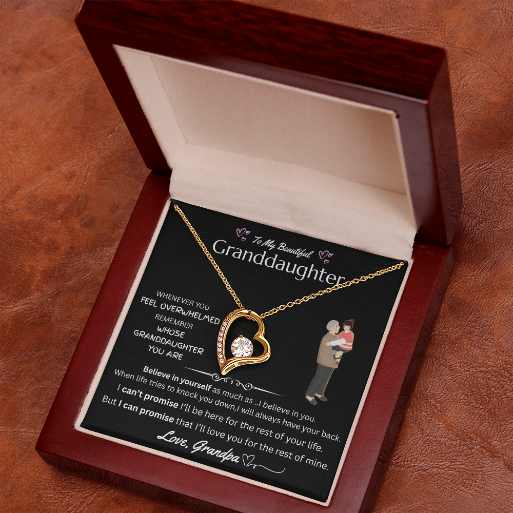 To My Beautiful Granddaughter - Forever Love Necklace - FG0038