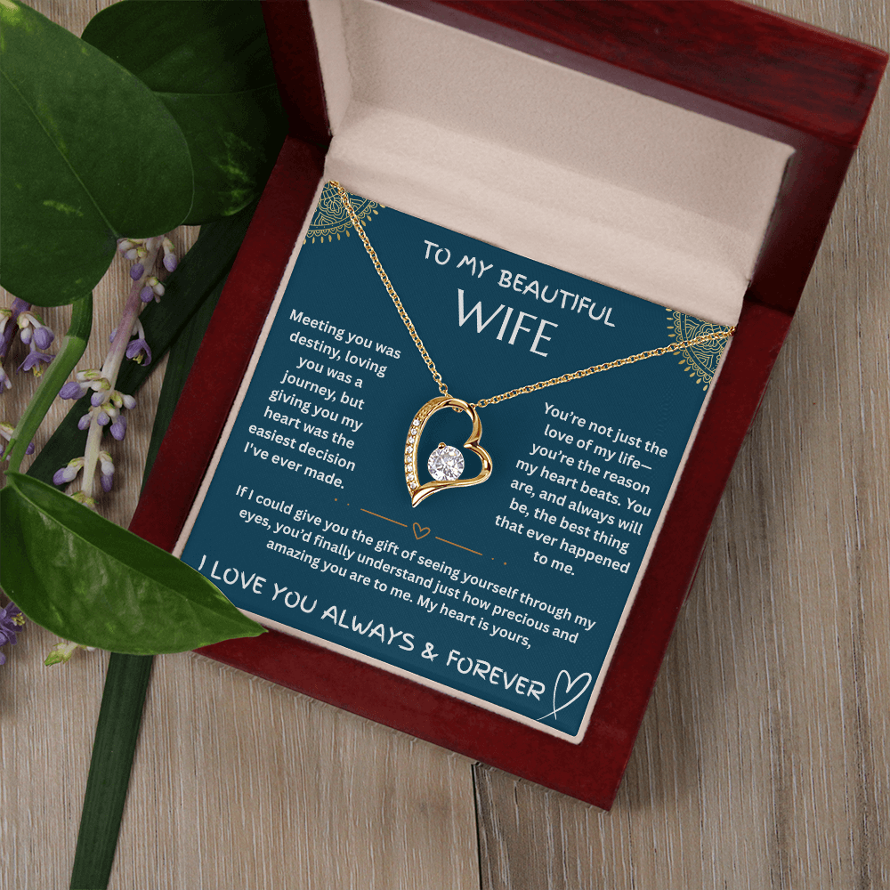 To My Beautiful Wife - I Love You Forever Necklace - FG003