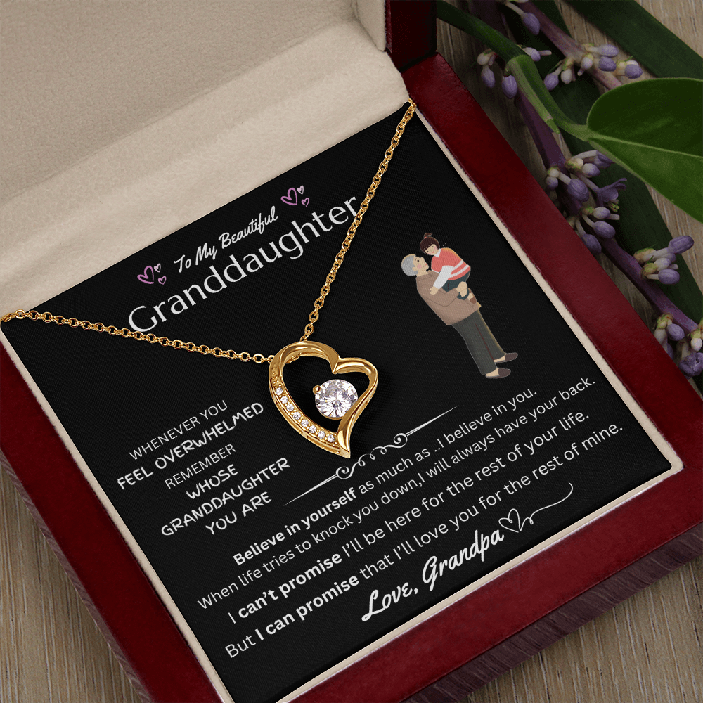 To My Beautiful Granddaughter - Forever Love Necklace - FG0038