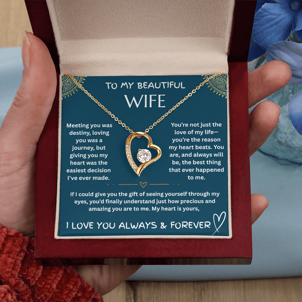 To My Beautiful Wife - I Love You Forever Necklace - FG003