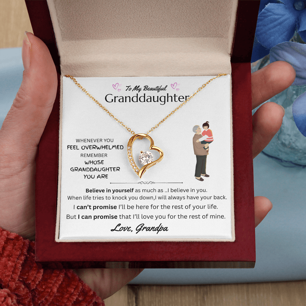 To My Beautiful Granddaughter - Forever Love Necklace - FG0049