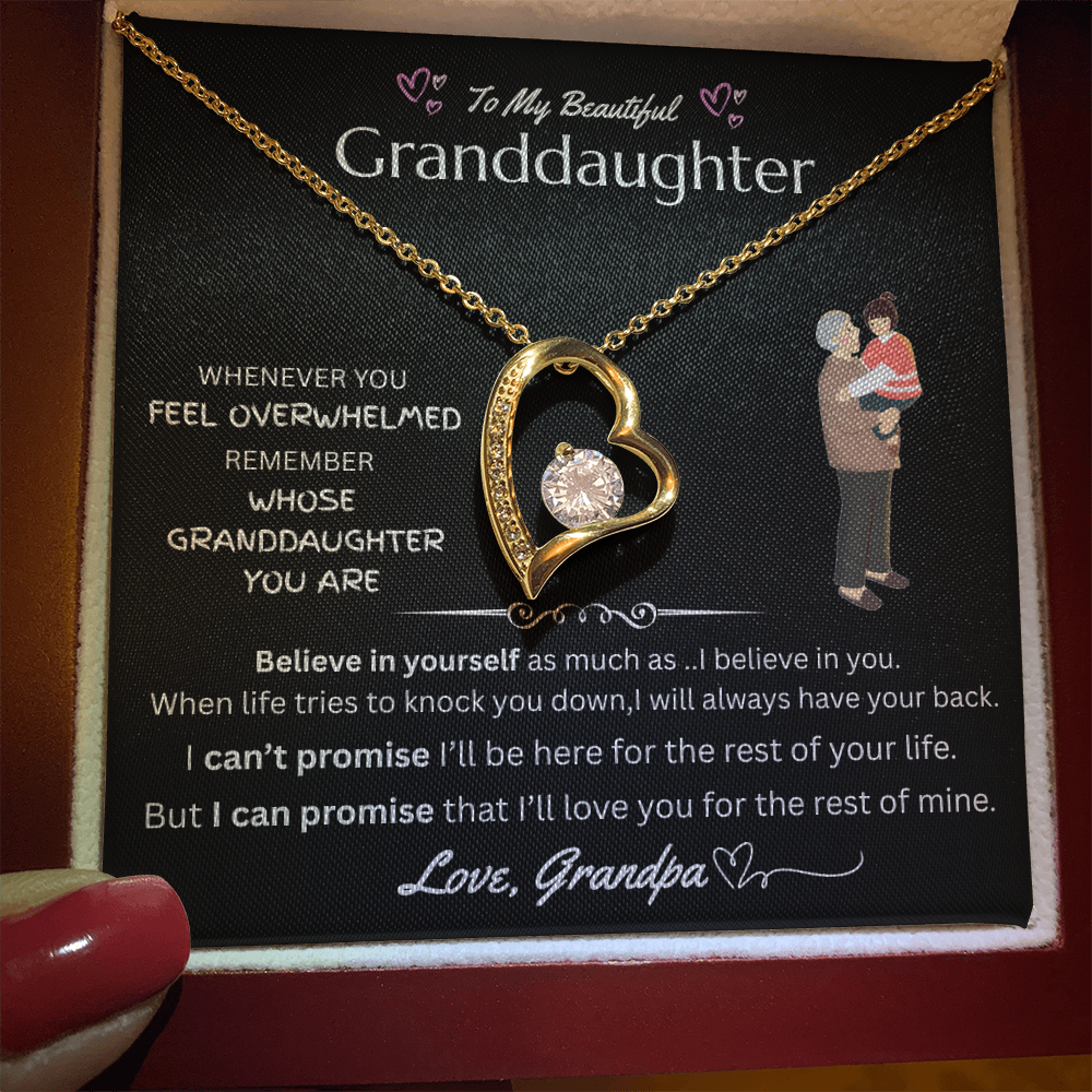 To My Beautiful Granddaughter - Forever Love Necklace - FG0038