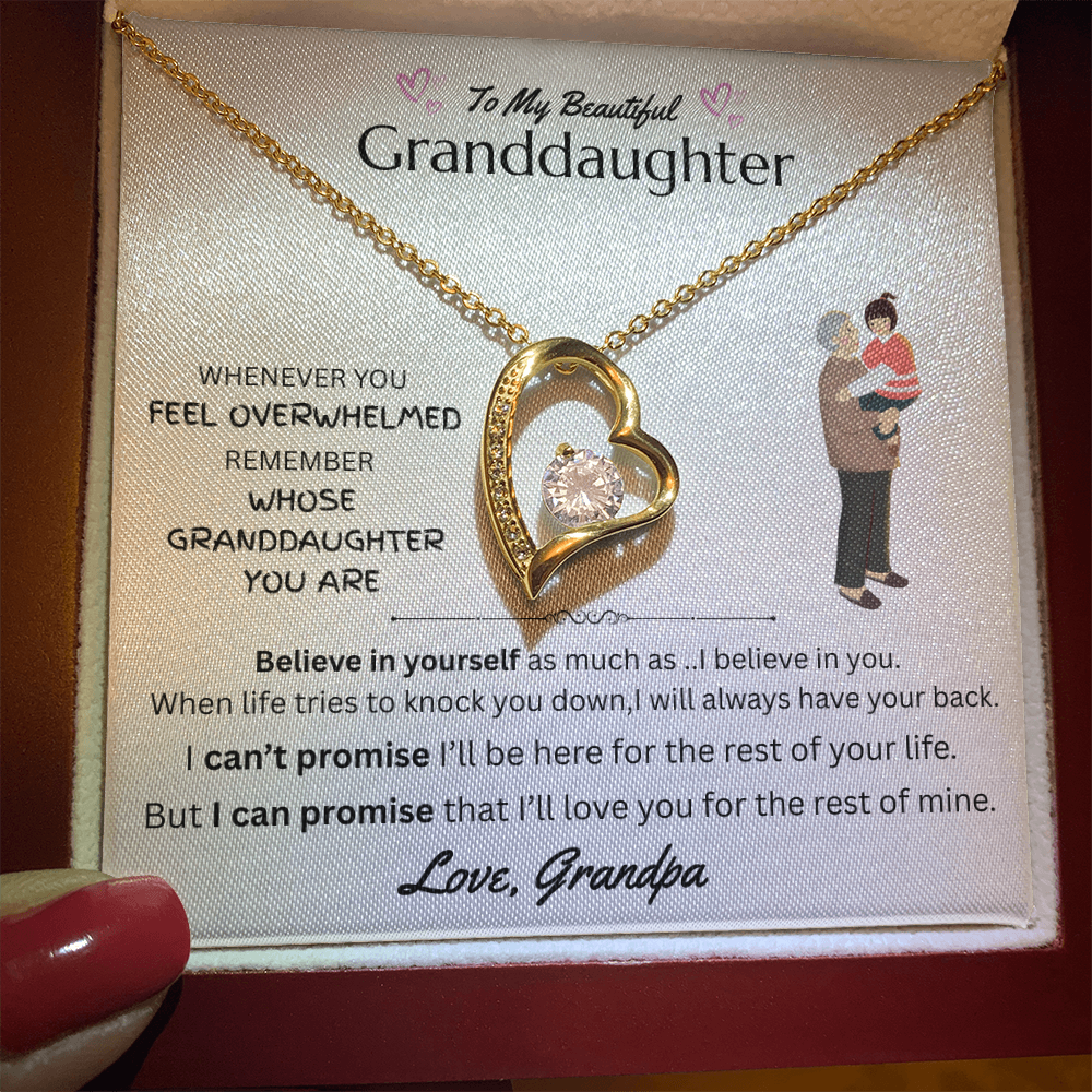 To My Beautiful Granddaughter - Forever Love Necklace - FG0049