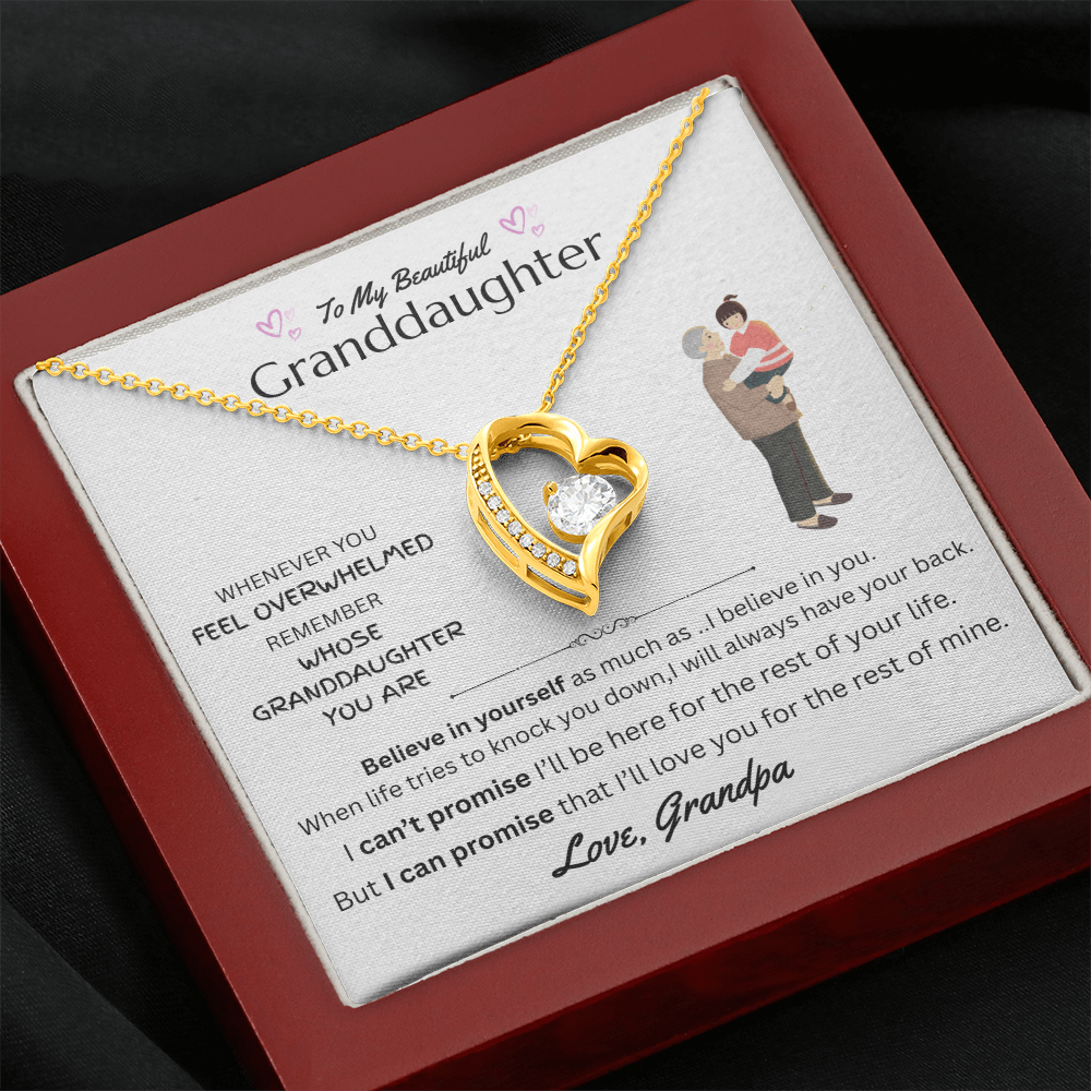 To My Beautiful Granddaughter - Forever Love Necklace - FG0049