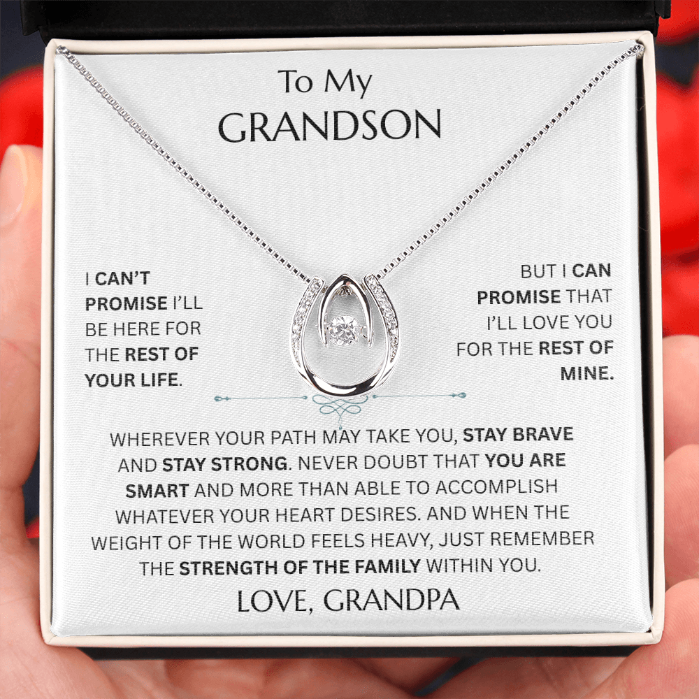 To My Grandson - Lucky Love Necklace -FG0029