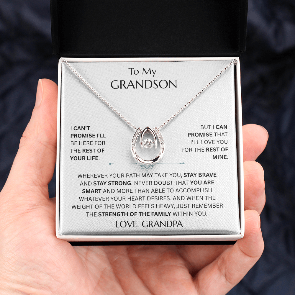 To My Grandson - Lucky Love Necklace -FG0029