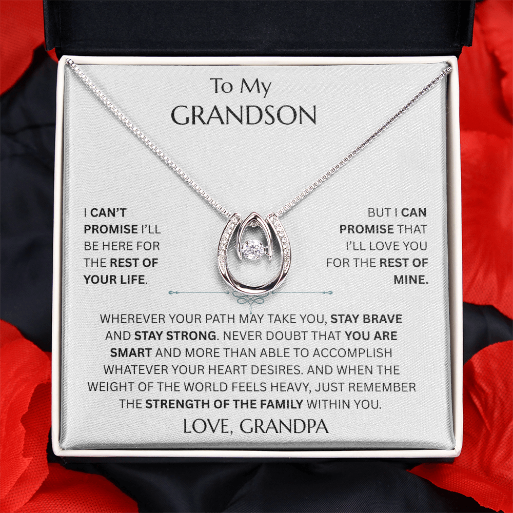 To My Grandson - Lucky Love Necklace -FG0029