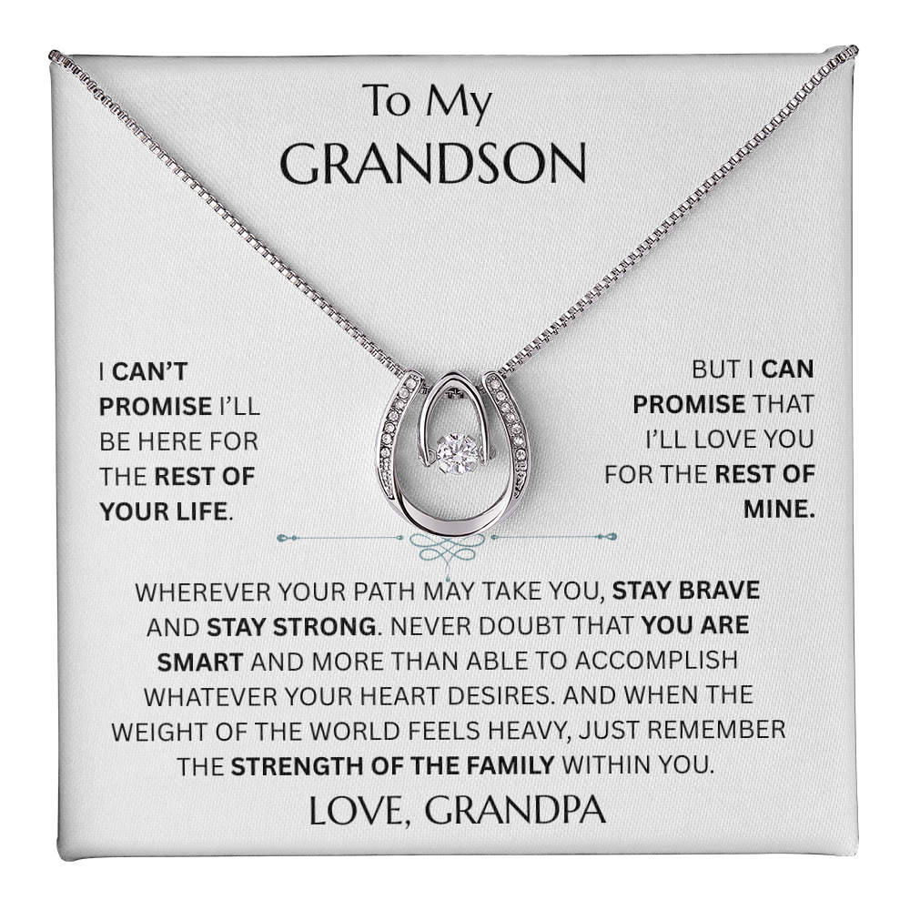 To My Grandson - Lucky Love Necklace -FG0029