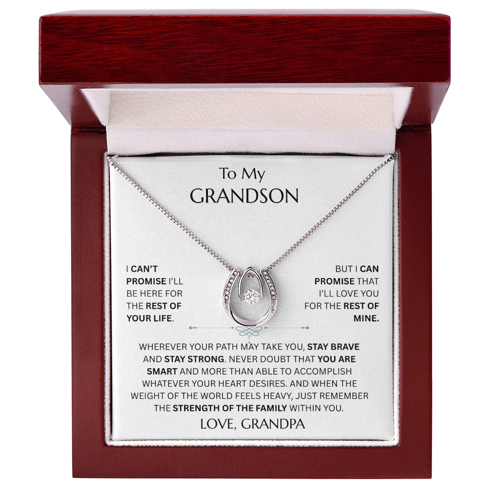 To My Grandson - Lucky Love Necklace -FG0029