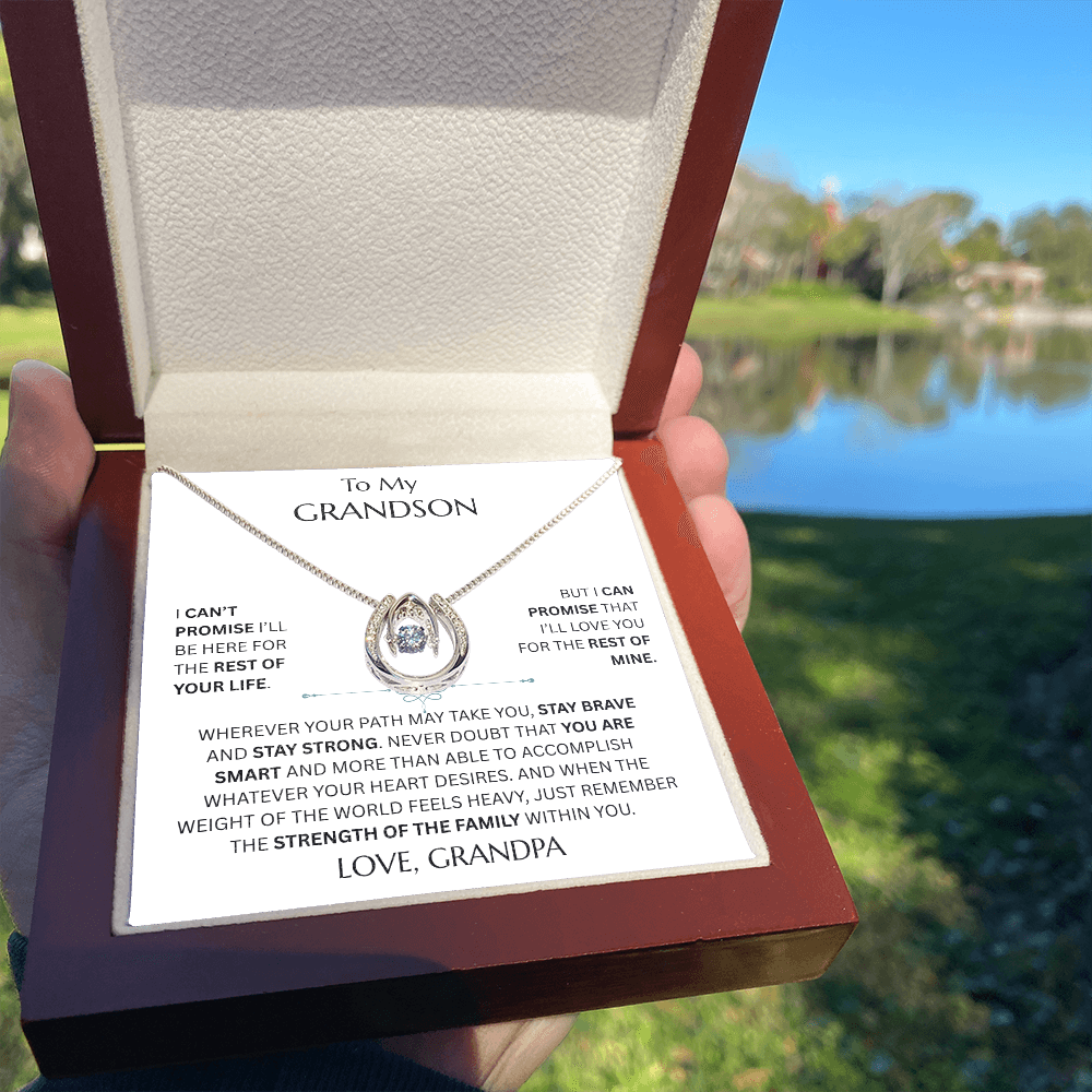 To My Grandson - Lucky Love Necklace -FG0029