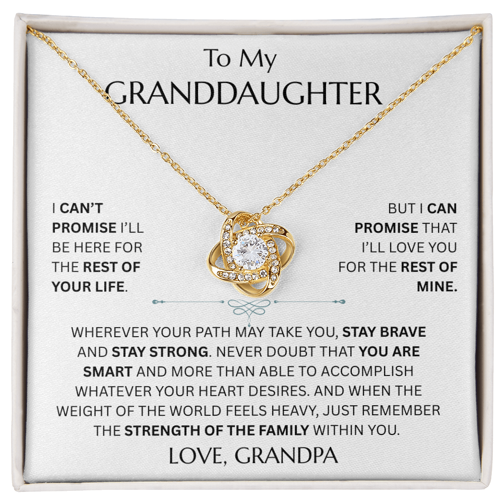To My Granddaughter - Love Knot Necklace - FG0026