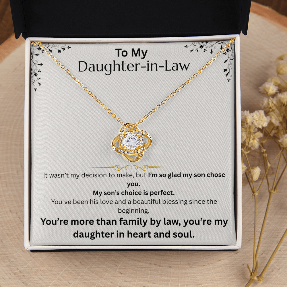 To My Daughter-in-Law - Love Knot Necklace - FG0016