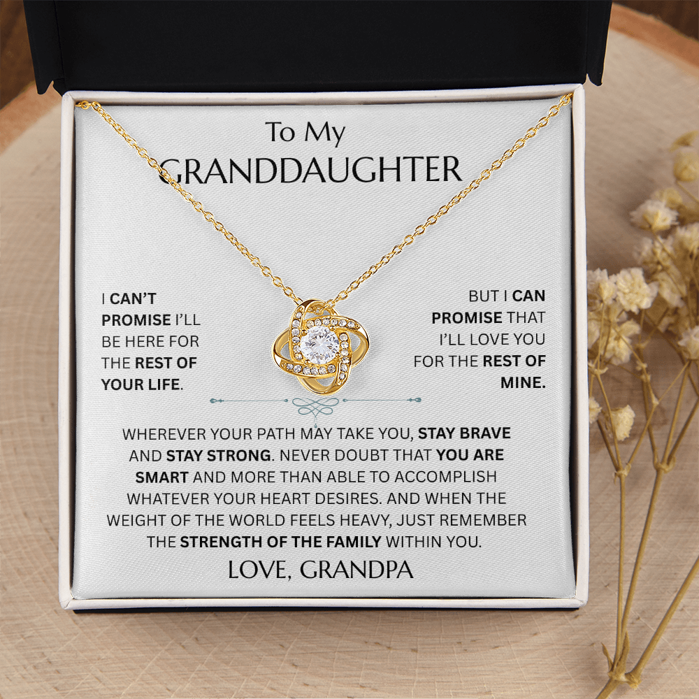 To My Granddaughter - Love Knot Necklace - FG0026