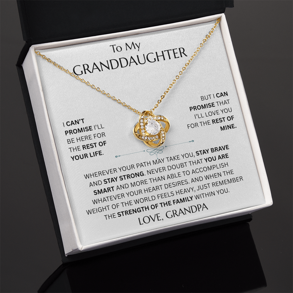 To My Granddaughter - Love Knot Necklace - FG0026