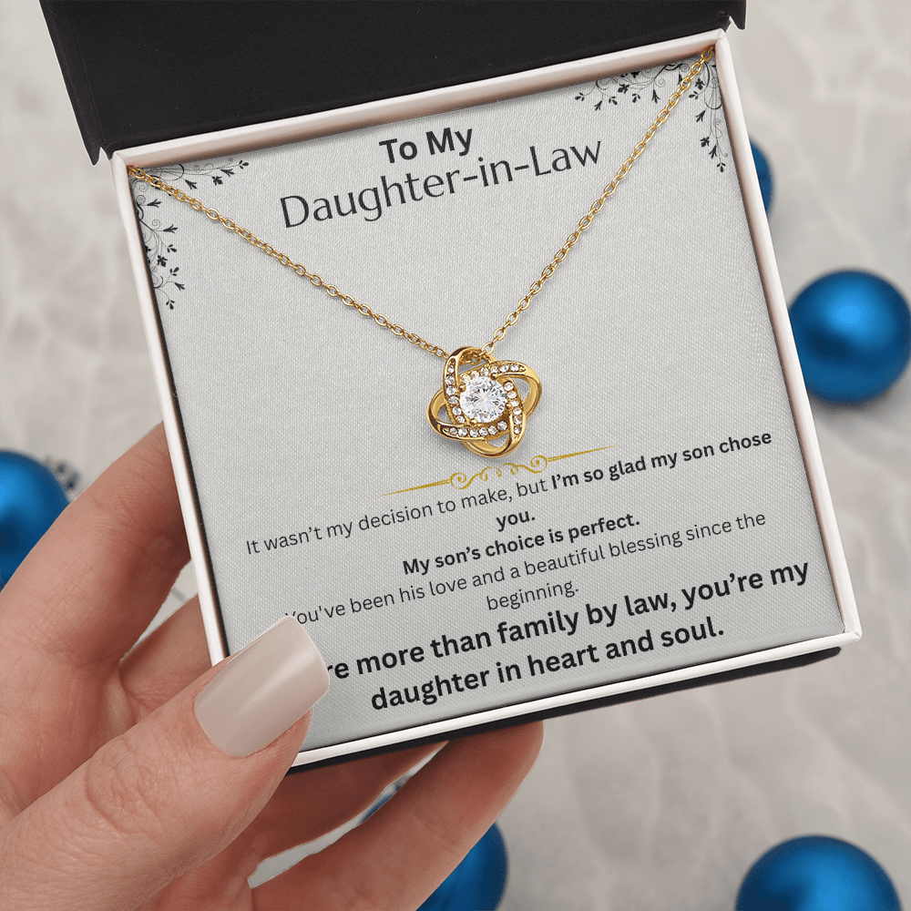 To My Daughter-in-Law - Love Knot Necklace - FG0016