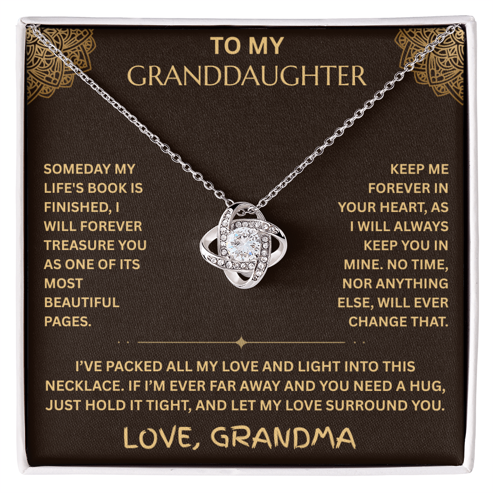 To My Granddaughter - Love Knot Necklace - FG0020