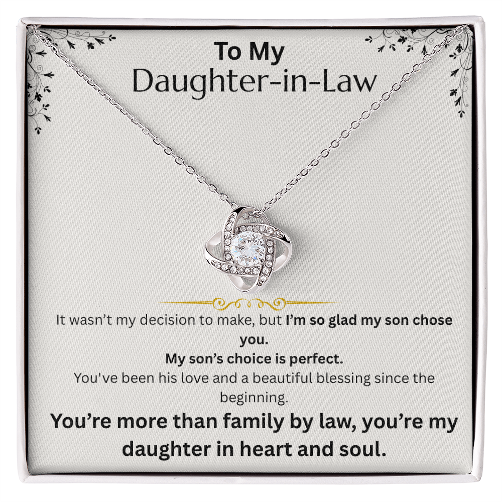 To My Daughter-in-Law - Love Knot Necklace - FG0016