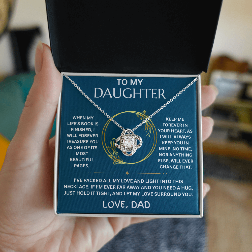To My Daughter -Love Knot Necklace - FG003