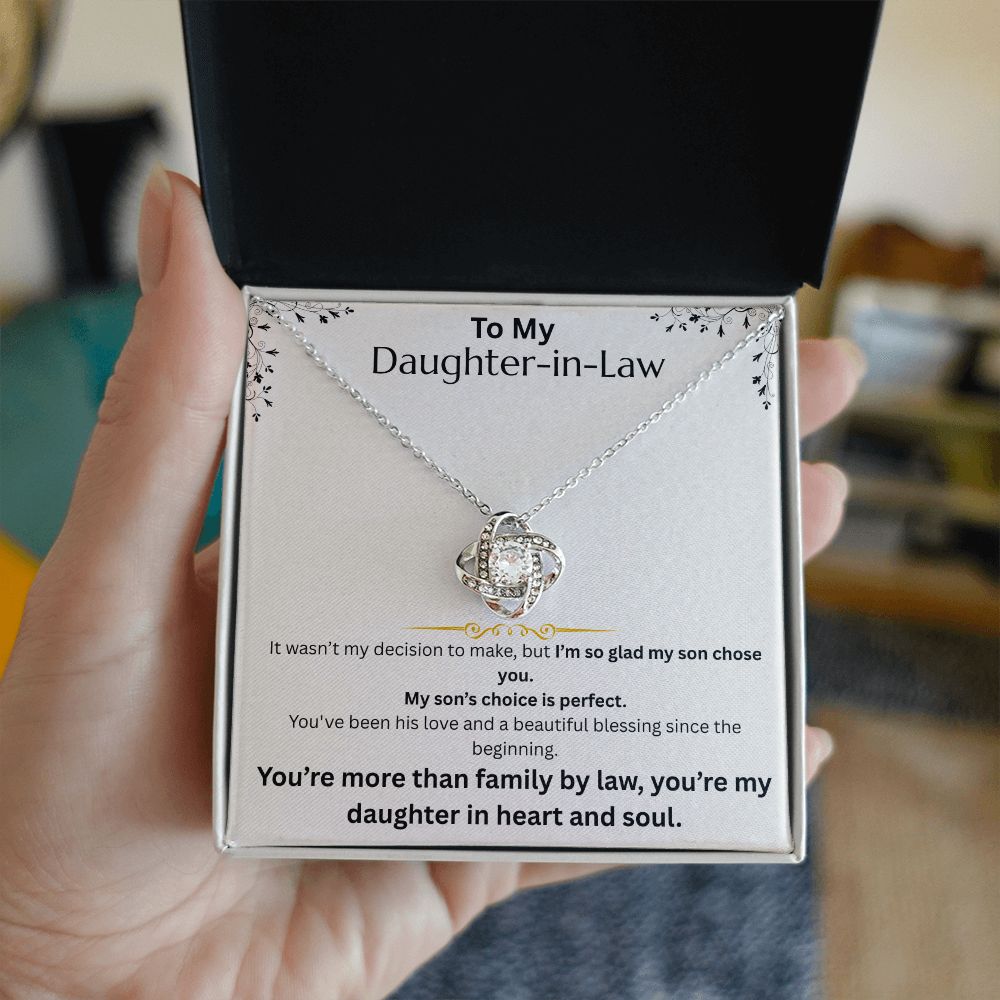 To My Daughter-in-Law - Love Knot Necklace - FG0016