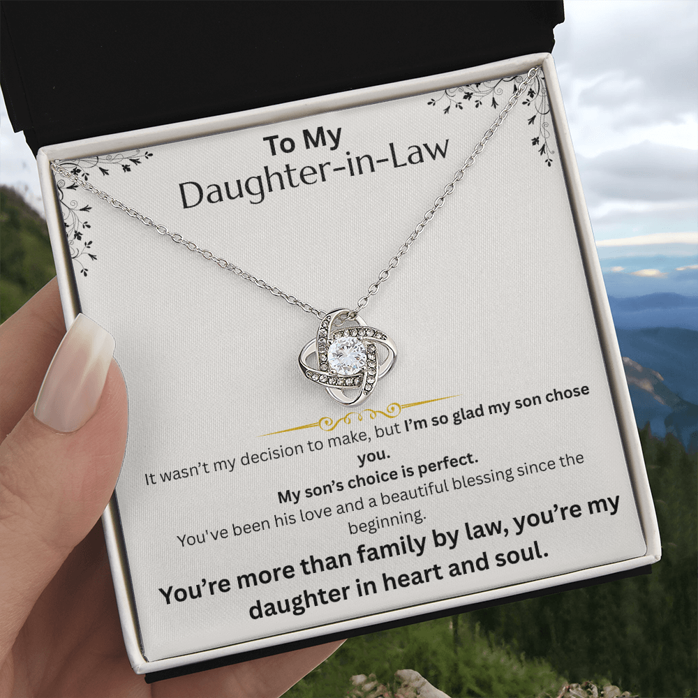 To My Daughter-in-Law - Love Knot Necklace - FG0016
