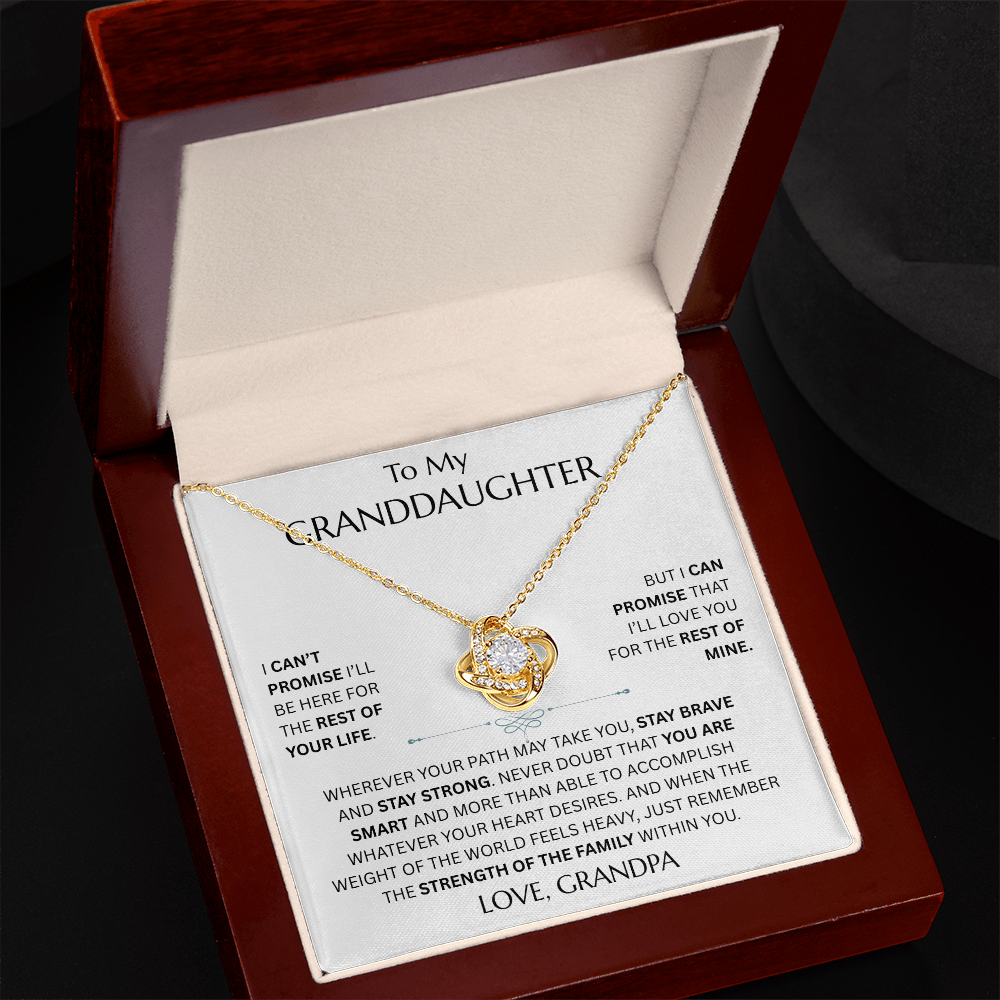 To My Granddaughter - Love Knot Necklace - FG0026