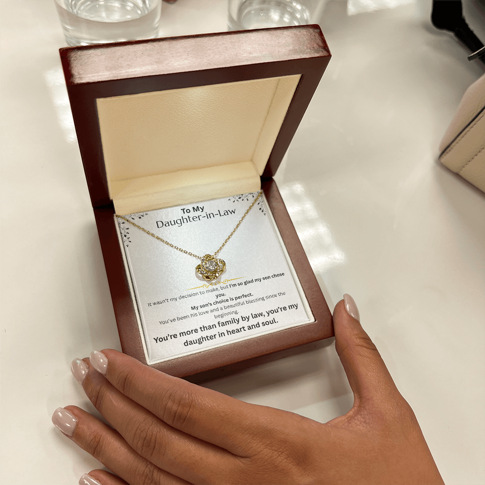 To My Daughter-in-Law - Love Knot Necklace - FG0016