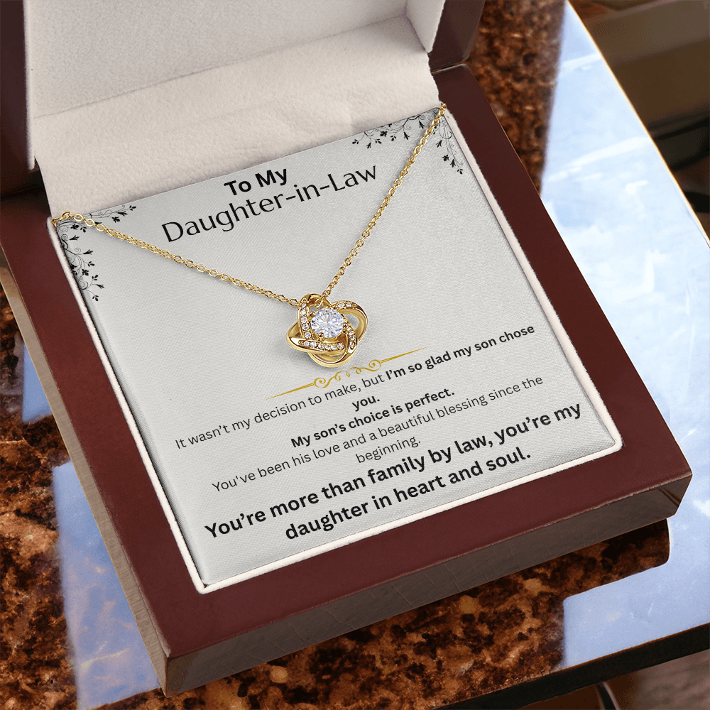 To My Daughter-in-Law - Love Knot Necklace - FG0016