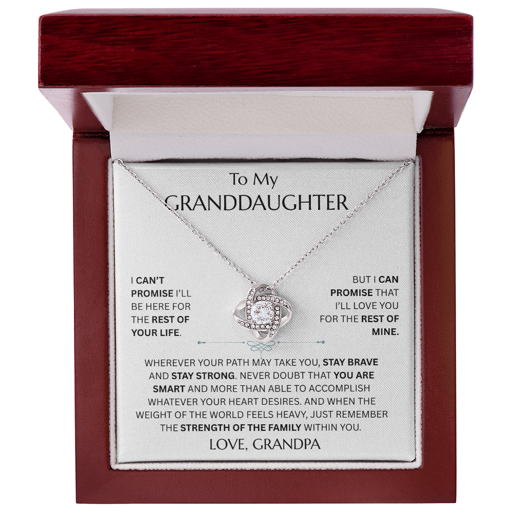 To My Granddaughter - Love Knot Necklace - FG0026