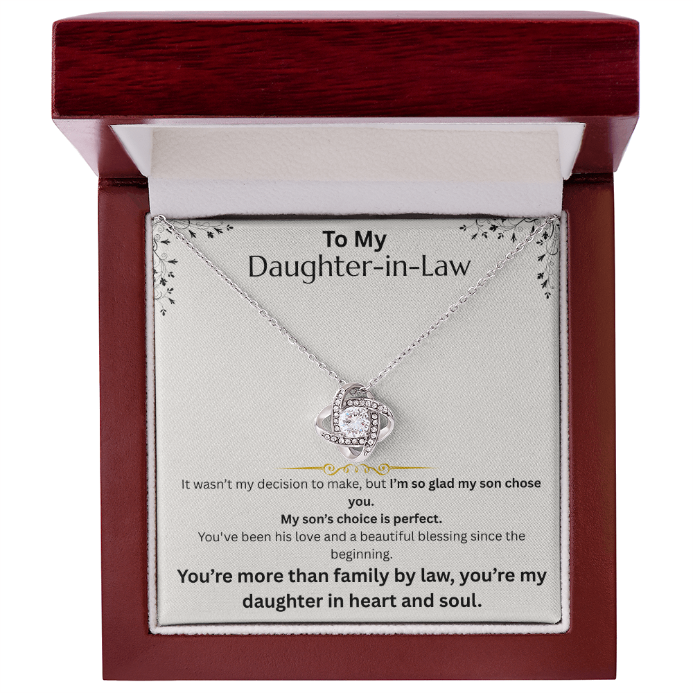 To My Daughter-in-Law - Love Knot Necklace - FG0016