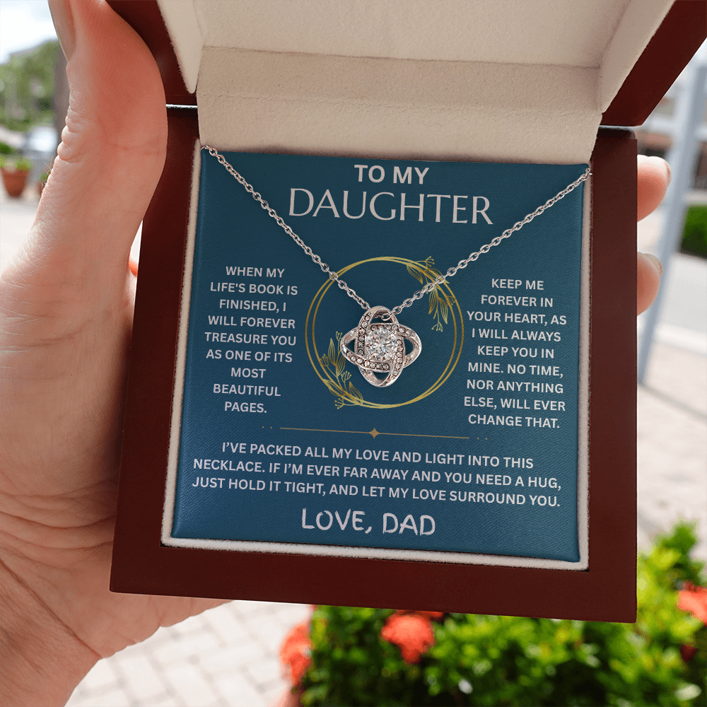 To My Daughter -Love Knot Necklace - FG003