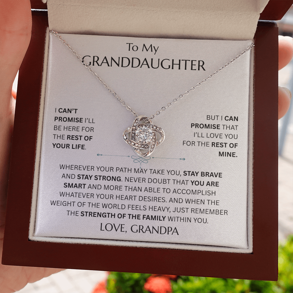 To My Granddaughter - Love Knot Necklace - FG0026