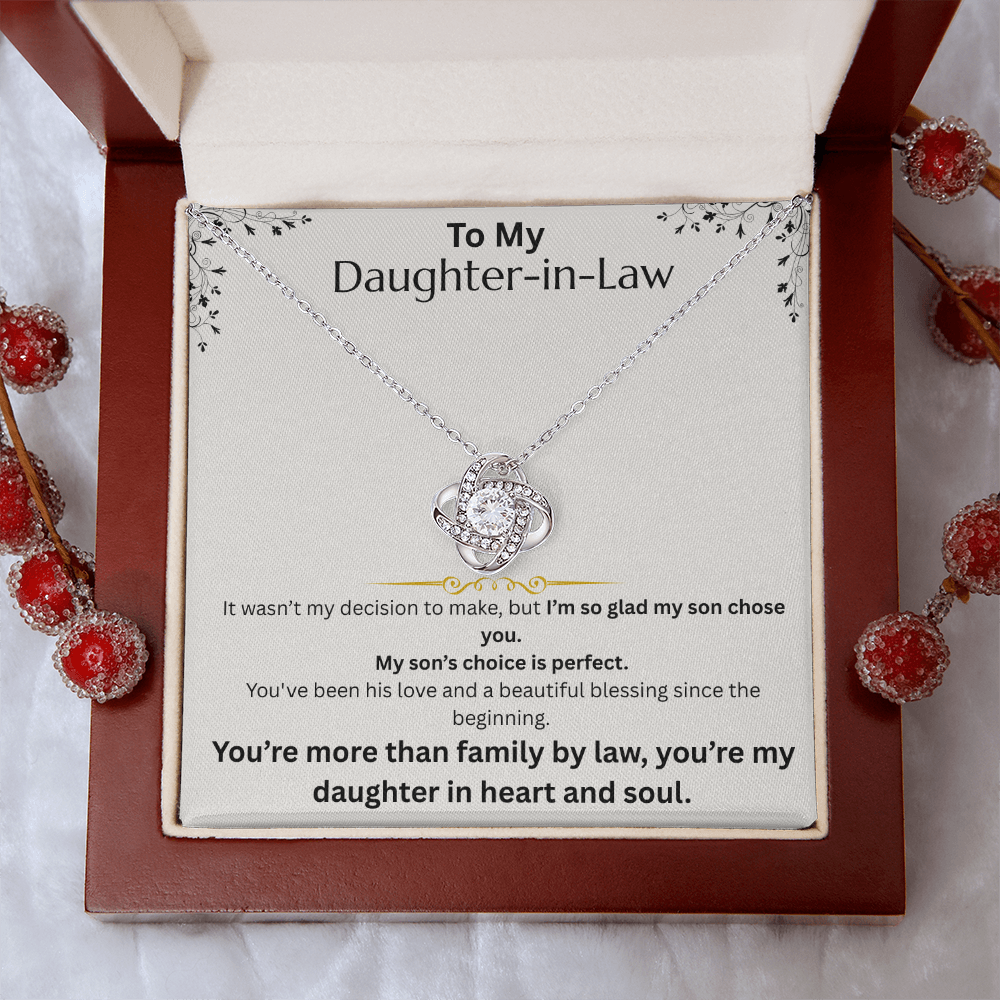 To My Daughter-in-Law - Love Knot Necklace - FG0016
