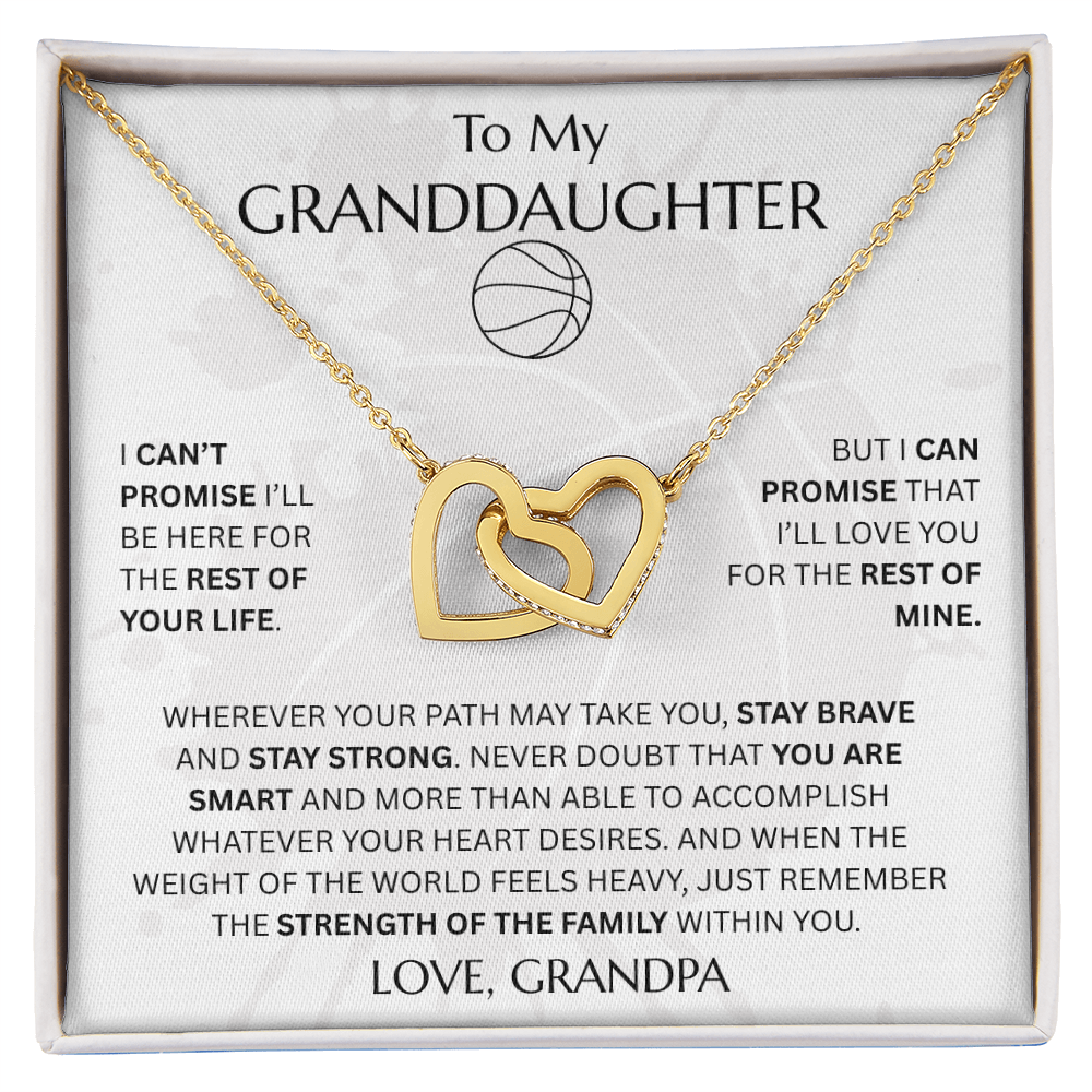 To My Granddaughter - Interlocking Heart Baller Design - FG0014
