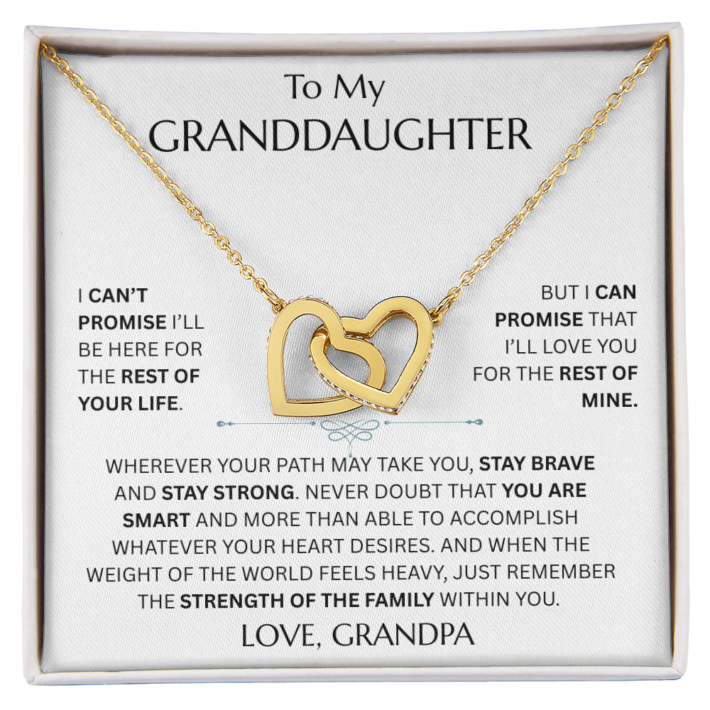 To My Granddaughter - Interlocking Hearts Necklace - FG0028